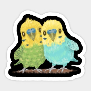 Two parakeets Sticker